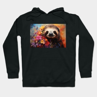 Flower Garden Sloth Hoodie